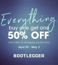 #everything! BOGO 50% OFF 😍 Offer valid on all regular priced items! Now until May.3 @northgate_bootiecrew @bootleggerjeans #sale #bogo #spring #shop #yqr #hotdeals