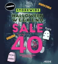 👻 Booooooya! Halloween Weekend Sale @ardene! Save up to 40%OFF - Some restrictions apply on select styles • See in-store for all details...