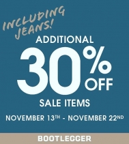 INCLUDING JEANS >>>Receive an additional 30% off Sales Items until Nov.22nd! @bootleggerjeans @northgate_bootiecrew #yqr #denim 👖👖👖👖👖👖👖