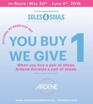 National Go Barefoot Day! 
When you buy a pair of shoes, Ardene donates a pair of shoes.
@ardene