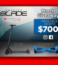 For the month of March, Showcase is giving away a $700 Gravity Blade Prize Pack!! 🎉👏 The contest is open to all Showcase customers. See in store for details.
#giveaways #showcase