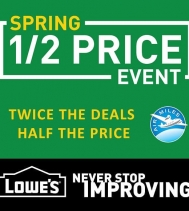 Shop Lowe's Spring 1/2 Price Event! 🌱🛠 Twice the deals. Half the price. 
#sales #lowes