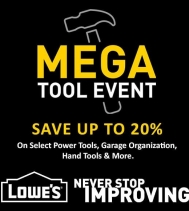 Mega savings for Lowe's 🛠MEGA TOOL EVENT 🛠
Save 20% on select power tools, hand tools & more!! Offer valid through April 24, 2019. Exclusions apply. See in store for details.
#tools #savings #lowescanada
