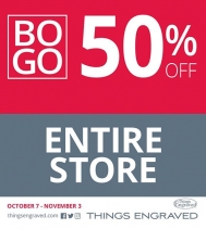 Buy a Gift, Get a 2nd Gift 50% Off @thingsengraved