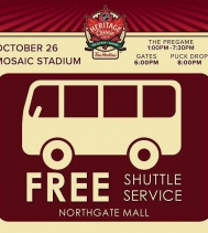 Shuttle Service starts at 5:45pm-7:45pm
LIMITED PARKING AVAILABLE.

Thank you for your patience during our parking lot construction project.