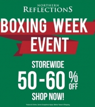 The wait is over! Boxing week event is on now at Northern Reflections! With deals up to 60% off, find the perfect outfit to ring in the New Year or stock up on your winter essentials.