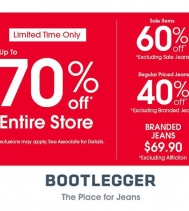 Limited time only! Up to 70% Off
Exclusions may apply, see in-store for details.