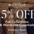 15% OFF Fall New Arrivals