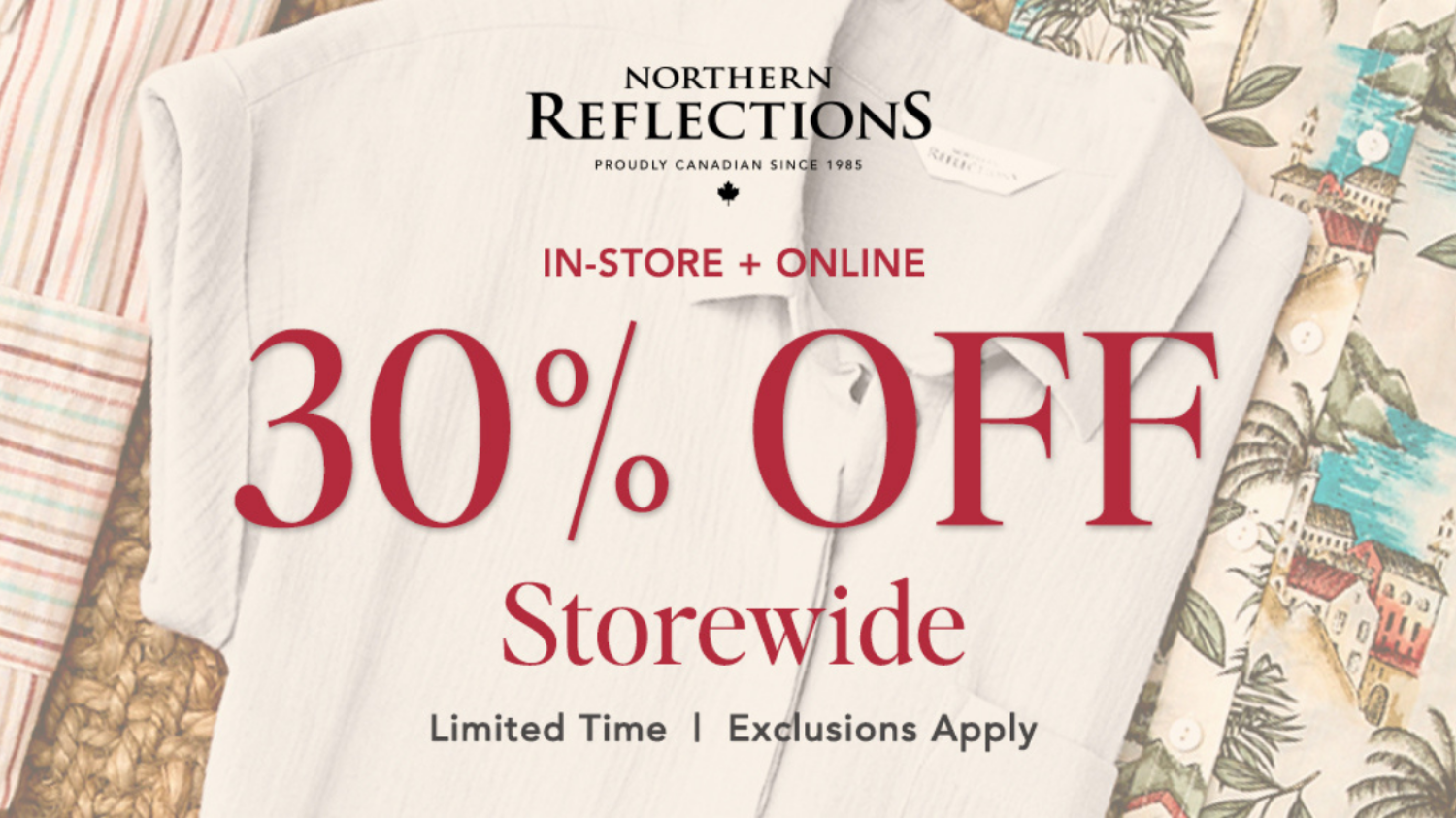 30% OFF at Northern Reflections! 