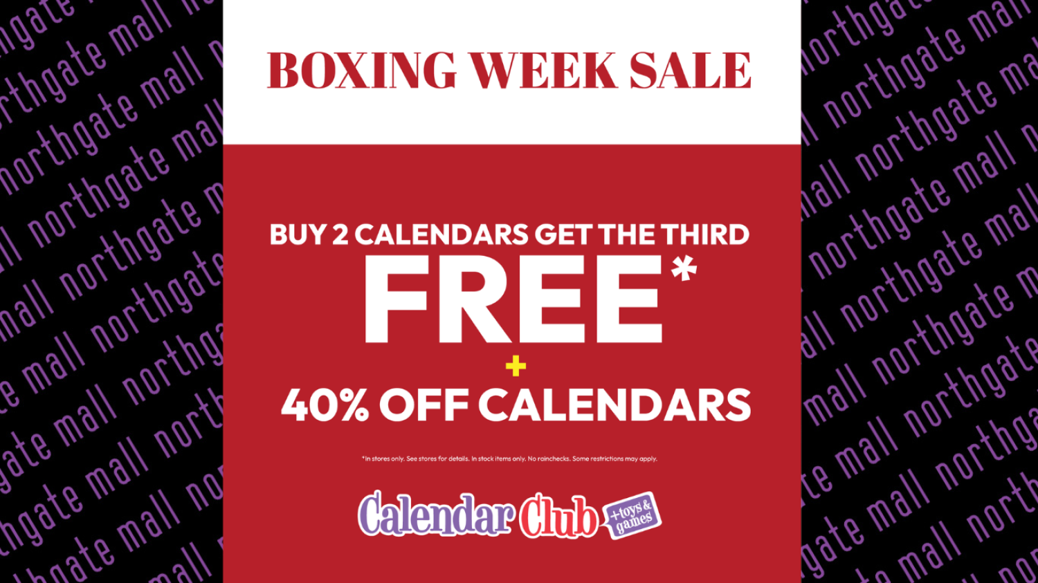 40% off Calendars + B2G1 FREE.