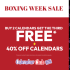 40% off Calendars + B2G1 FREE.