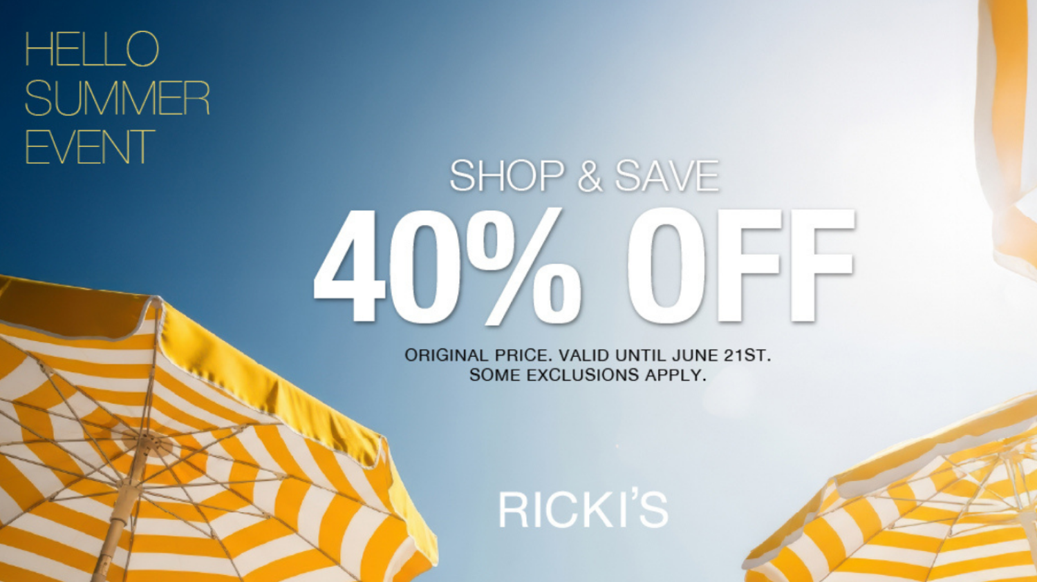 40% OFF the entire store 