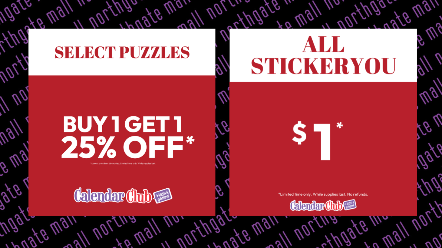 Boxing Week Calendar Sale!