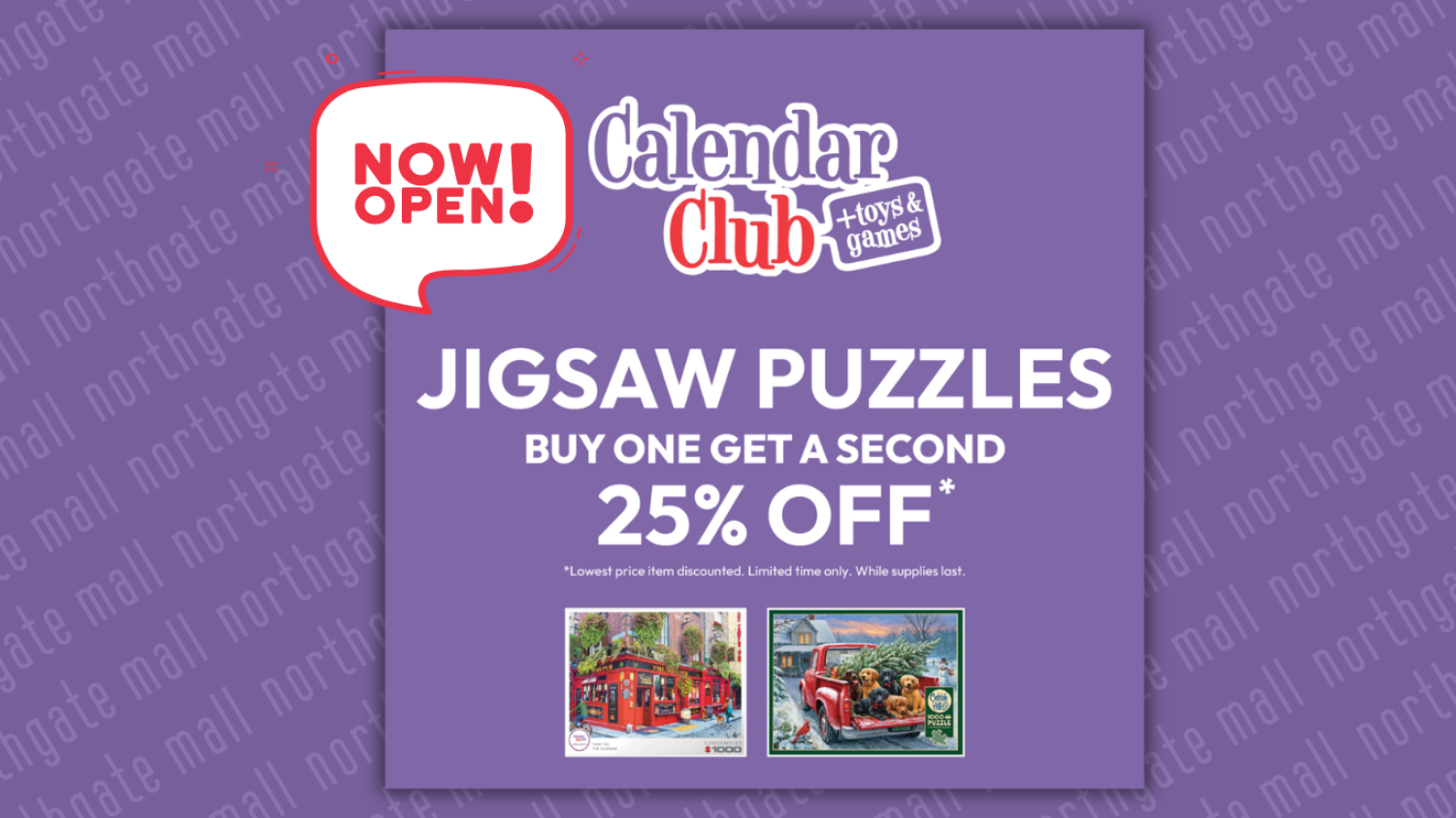 Calendar Club Now Open