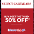 Calendars Buy 2 get a 3rd 50% off