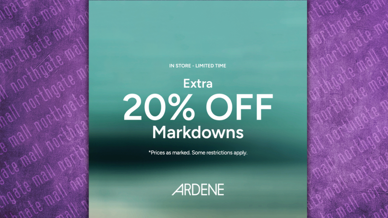Extra 20% Off Markdowns #ardenelove