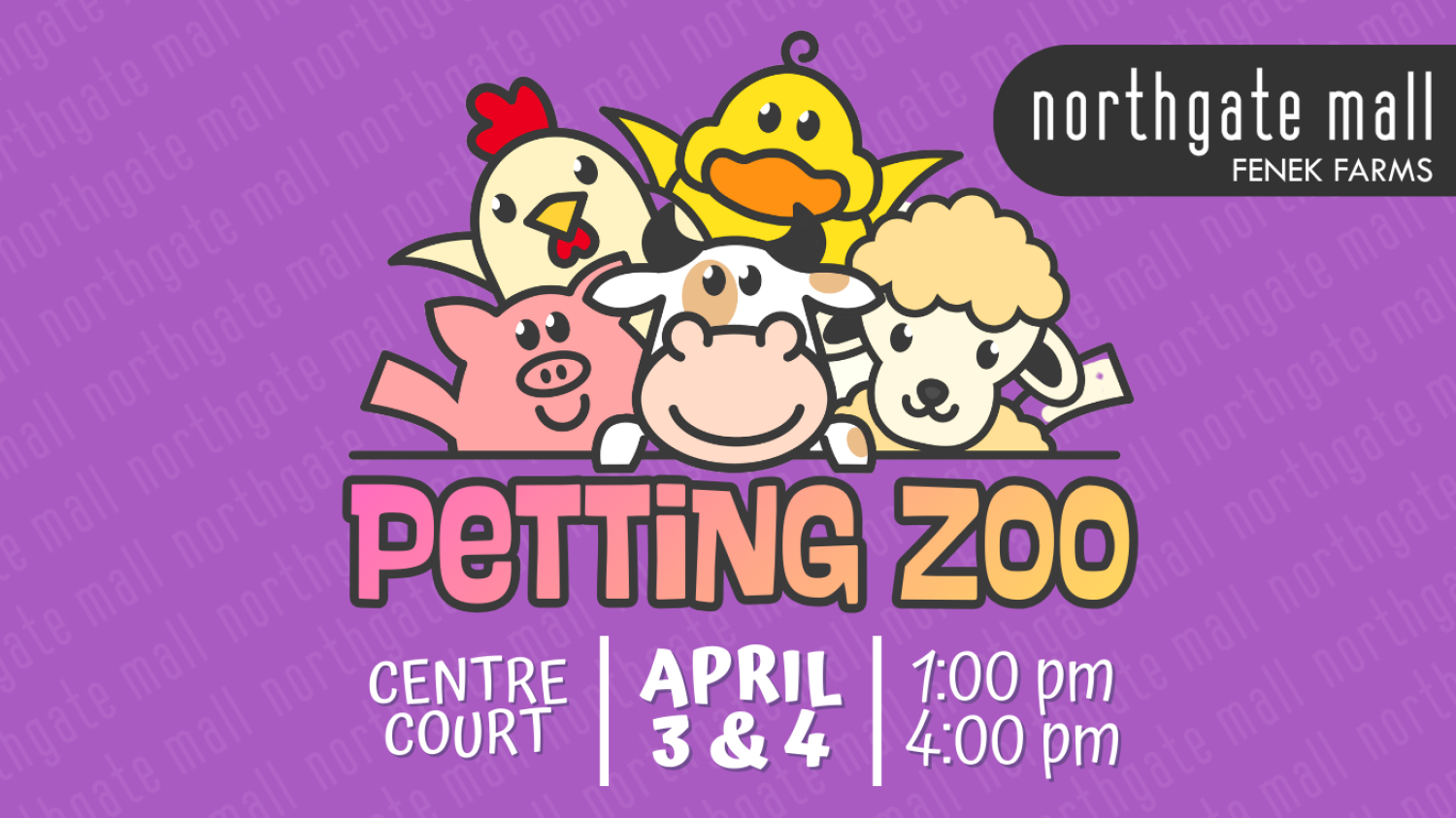 Free Petting Zoo at Northgate Mall