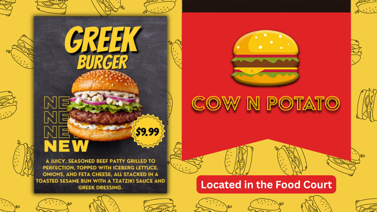 Greek Burger Cow N Potato