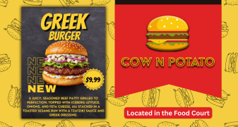 Greek Burger Cow N Potato