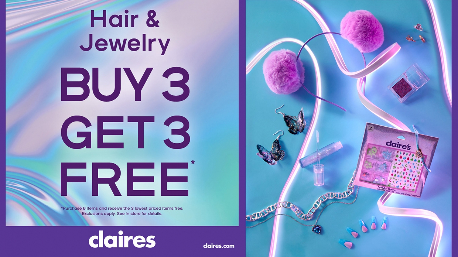 Hair & Jewellery BUY 3 GET 3 FREE*