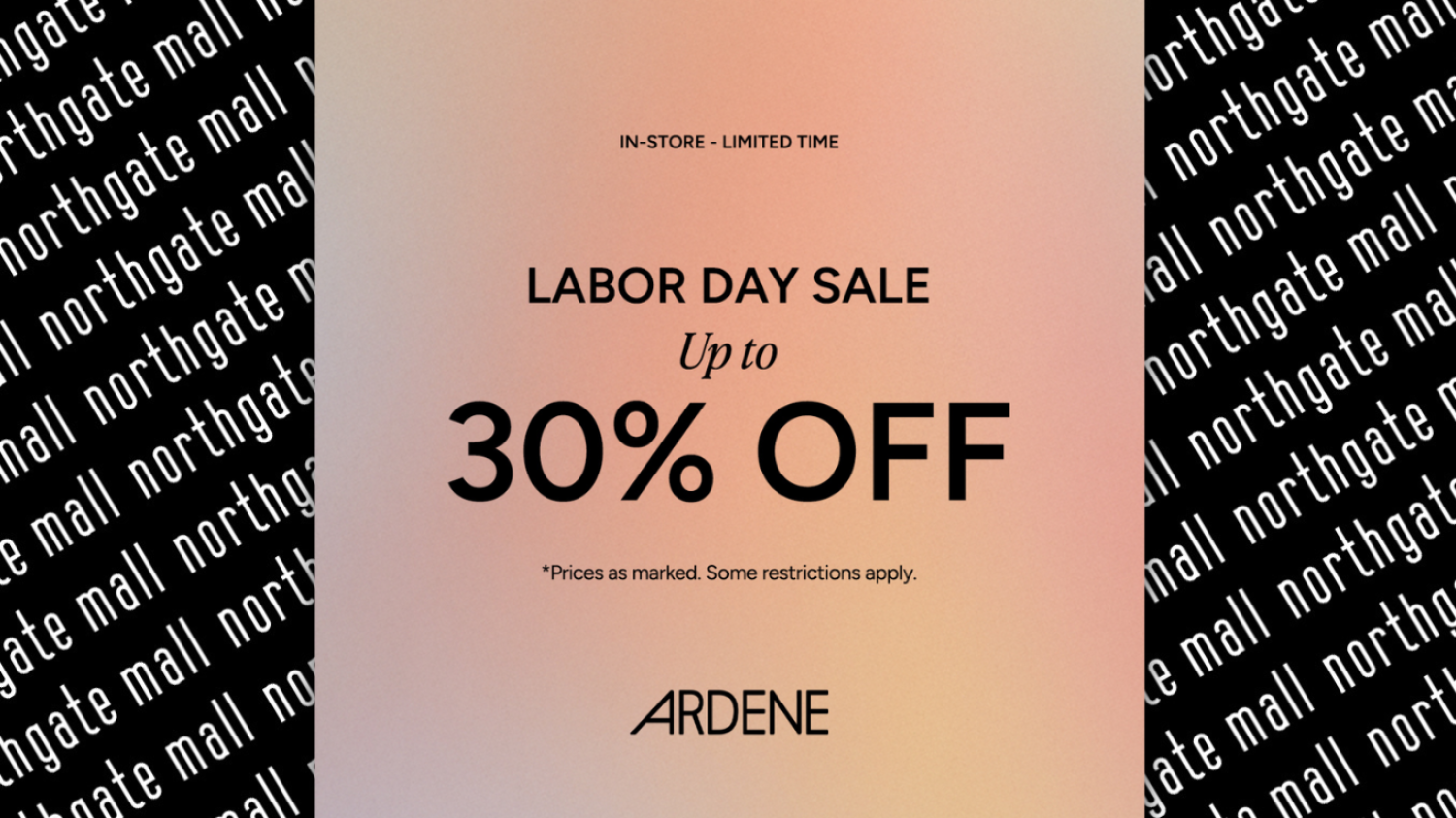 LABOR DAY SALE #ardenelove
