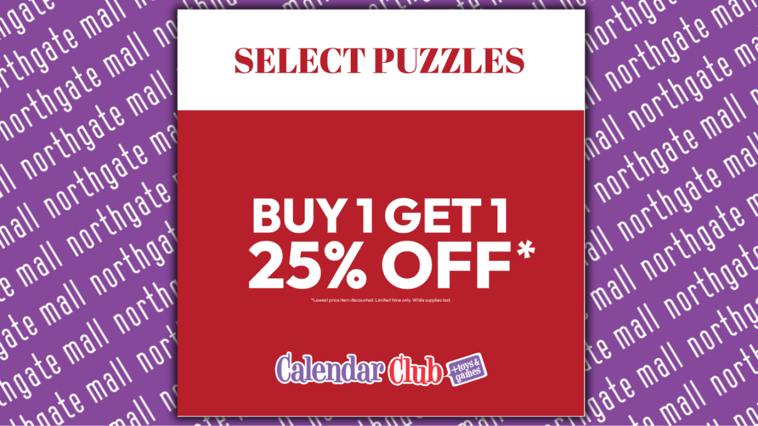Puzzles Buy 1 Get 1 25% off	