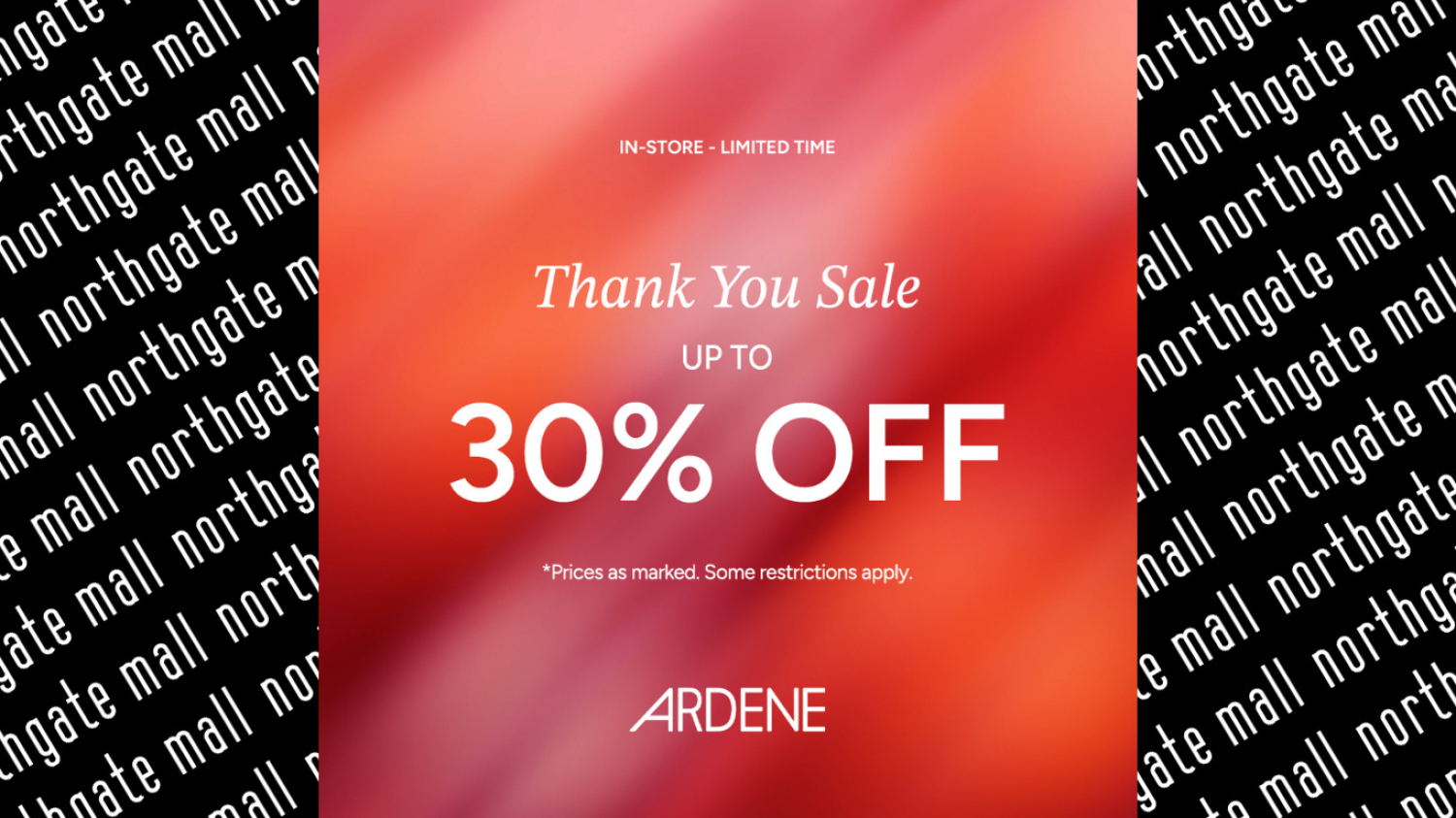 Thank you Sale #ardenelove