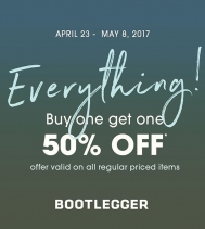 #Everything BOGO!! 💙💙💙 Buy One Get One 50% Off Regular Priced Items! @northgate_bootiecrew @bootleggerjeans #yqr #bogo #yay 👚👖👕👗🌸☀️#hotdeals