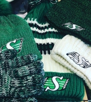 How are you going to stay warm at the Rider game tonight?! 🌒Check out these warm n' fuzzy toques at The Rider Store!! Go Riders Go!!! #riders #football #yqr 🏈💚🏈💚