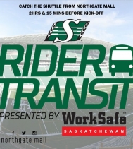 Today is @sskroughriders home opener against @torontoargos!🏈Why drive and hunt for parking when you can sit back and just ride? 🚌 💚🏈
#gameday #free #riders #yqr