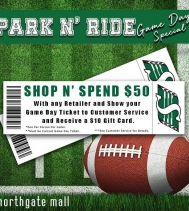🏈💚 Game Day Special! 💚🏈
Visit Customers Service for all the Details! 
#riders #gameday #riderpride