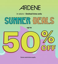 ☀️Summer Deals⛱ 
Up to 50% off at Northgate Mall Ardene.🍦☀️😎
Limited time only, in-stores. Some restrictions apply. 
Ends June 26 #summer #deals @ardene