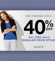 Get Your Summer Essentials Now At Ricki's! 🏖 40% OFF All Regular Priced Styles! 
@northgateyqr @rickisfashion