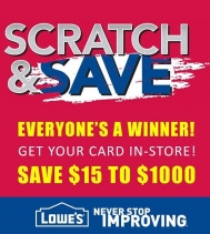 SCRATCH & SAVE $15 TO $1000!
When you spend $100 or More! INSTANT SAVINGS! Visit In-store for details. July 19 to 25
#scratchandsave #yqr