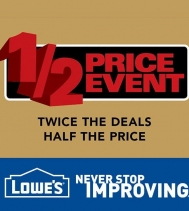 Twice the deals. Half the price. Save BIG today through August 29 on select flooring, tile, tools & more! Visit In-store For Details!
