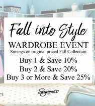 Fall into Style with Suzanne's Wardrobe Event! 
#SuzannesStyle
