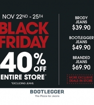 BLACK FRIDAY -- 40% OFF ENTIRE STORE! (excluding jeans)
@northgate_bootiecrew