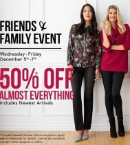 Friends & Family ENJOY 50% OFF Almost Everything, including Newest Arrivals, from December 5th - 7th Northern Reflections! 
#northernfriendsevent  #shoppingevent #northernfriends  #friendsandfamily #northernreflections