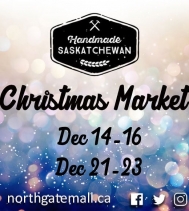 Handmade Saskatchewan Christmas Market is back Friday to Sunday! Dec. 14-16.
New Vendors Every Weekend! They have a wide variety of locally made gifts!!
#supportlocal  #christmasshopping #gifts #yqr #handmadesaskatchewan