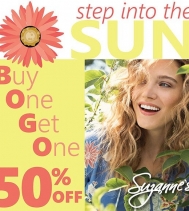 Step into the Sun ☀️ with Suzanne's Spring BOGO! 😎
BUY ONE GET ONE 1/2 OFF
#SuzannesStyle #spring #BOGO