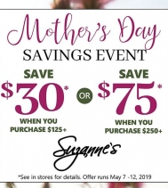 Mother's Day Savings Event at Suzanne's!! Inspiring Women to look and feel Beautiful! 
Visit in store for all the details.
#happymothersday #savings #shopping