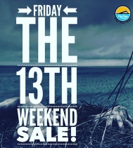 It’s your lucky day! 👻
Everything at least 13% Off all WEEKEND! 
#fridaythe13th  @flipflopshops_regina