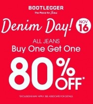 👖👖👖Denim Day @northgate_bootiecrew  @bootleggerjeans 
BOGO 80% Off!! This Saturday Only! 🙌🏽