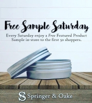 More reasons to love Saturday’s! 😍😍 Free Samples in-store every Saturday!
Shop @springernoake