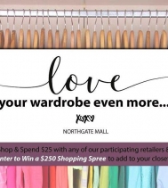 Let’s add to that closet! 
Love Your Wardrobe Event😍 starts Tomorrow! Shop and spend $25 and you’re Entered to WIN a $250 Shopping Spree! As a BONUS, we also have 10 Mini Sprees to give away! 
Ends Feb.14 #loveyourwardrobe @northgateyqr 
Visit👇�